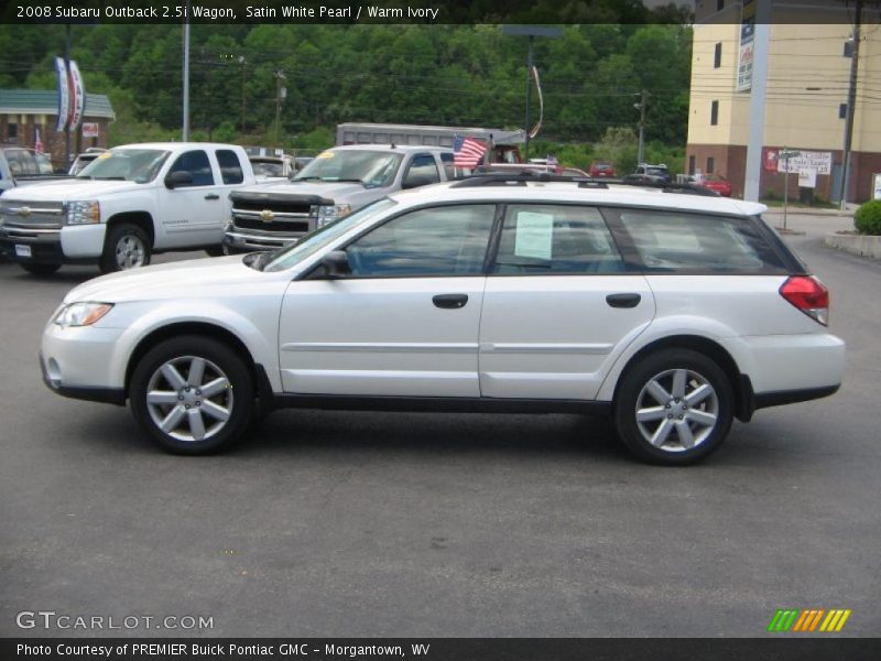 Satin White Pearl / Warm Ivory 2008 Subaru Outback 2.5i Wagon