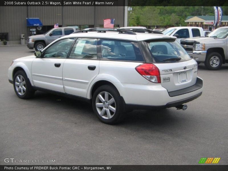 Satin White Pearl / Warm Ivory 2008 Subaru Outback 2.5i Wagon