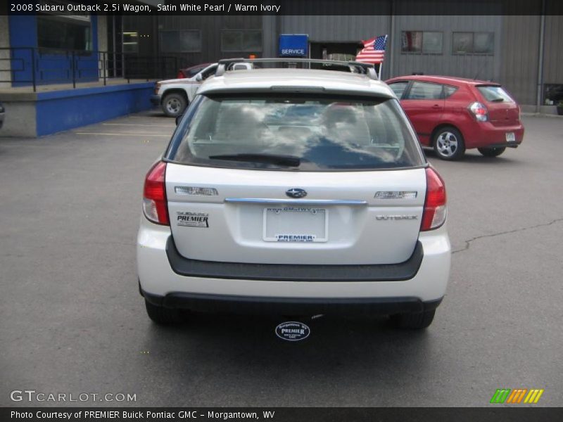 Satin White Pearl / Warm Ivory 2008 Subaru Outback 2.5i Wagon