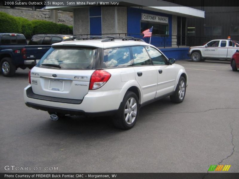 Satin White Pearl / Warm Ivory 2008 Subaru Outback 2.5i Wagon