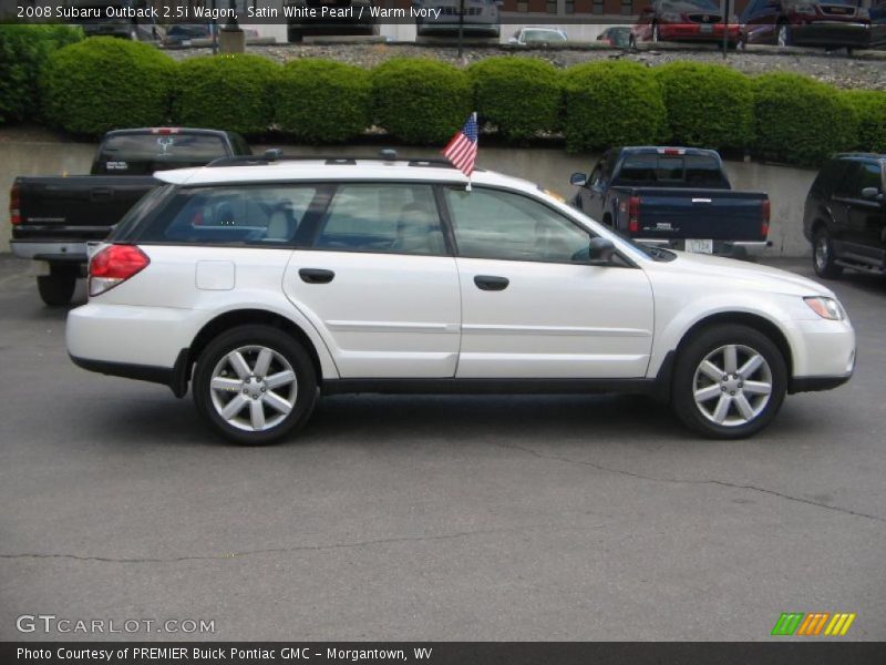 Satin White Pearl / Warm Ivory 2008 Subaru Outback 2.5i Wagon