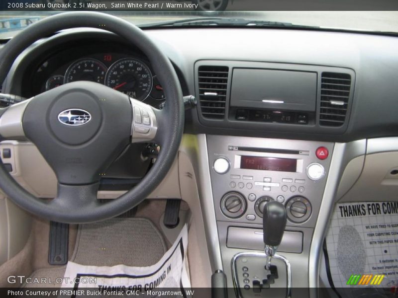 Satin White Pearl / Warm Ivory 2008 Subaru Outback 2.5i Wagon