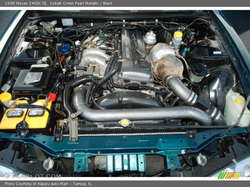 Cobalt Green Pearl Metallic / Black 1998 Nissan 240SX SE