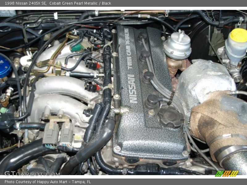 Cobalt Green Pearl Metallic / Black 1998 Nissan 240SX SE