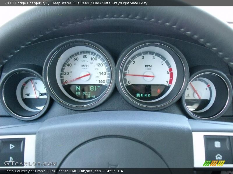 Deep Water Blue Pearl / Dark Slate Gray/Light Slate Gray 2010 Dodge Charger R/T