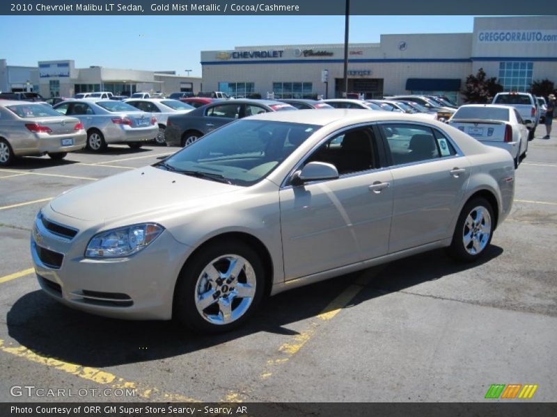 Gold Mist Metallic / Cocoa/Cashmere 2010 Chevrolet Malibu LT Sedan