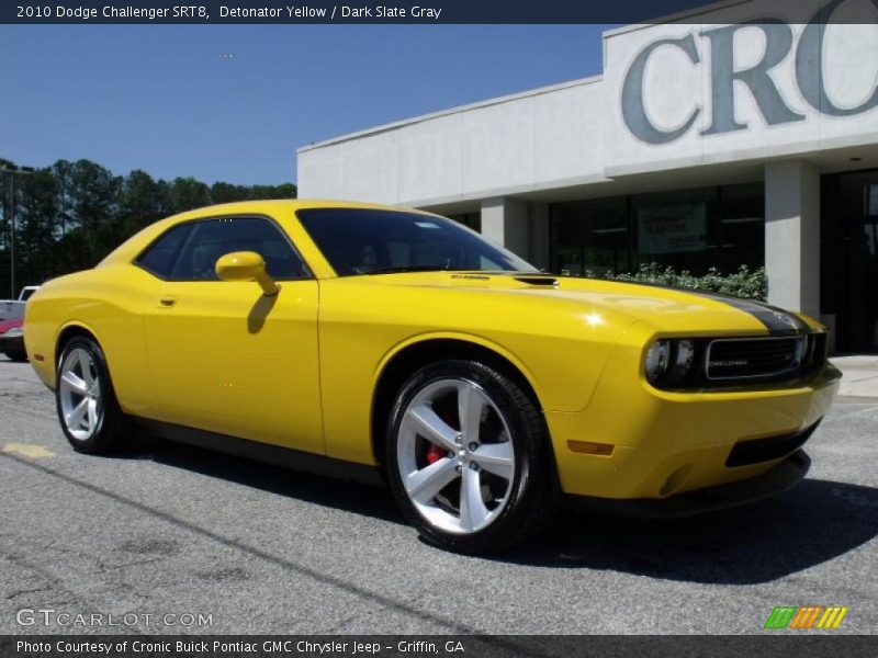 Detonator Yellow / Dark Slate Gray 2010 Dodge Challenger SRT8