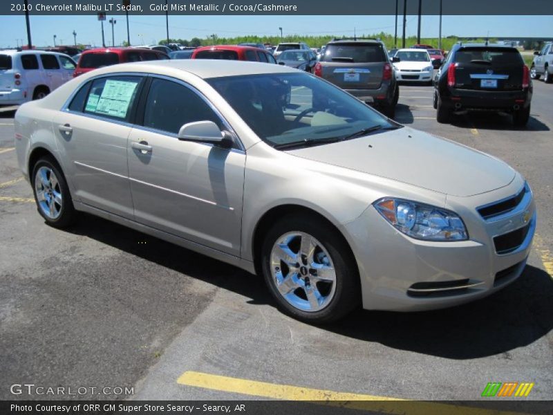 Gold Mist Metallic / Cocoa/Cashmere 2010 Chevrolet Malibu LT Sedan