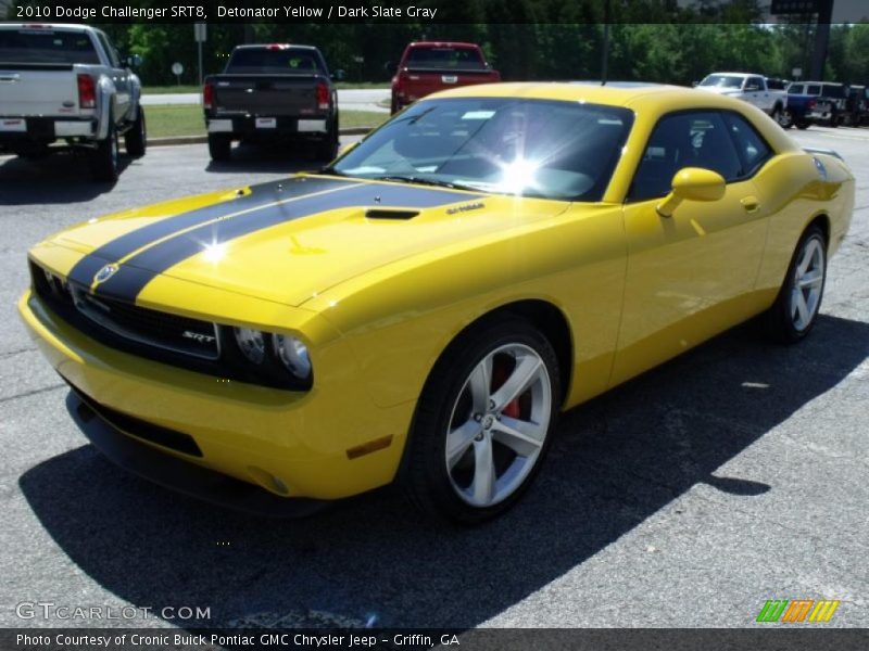 Detonator Yellow / Dark Slate Gray 2010 Dodge Challenger SRT8