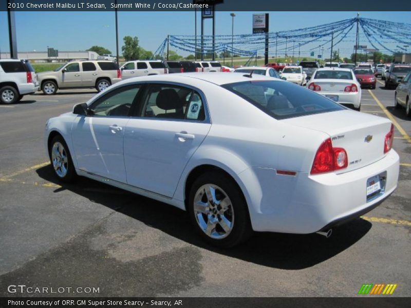 Summit White / Cocoa/Cashmere 2010 Chevrolet Malibu LT Sedan