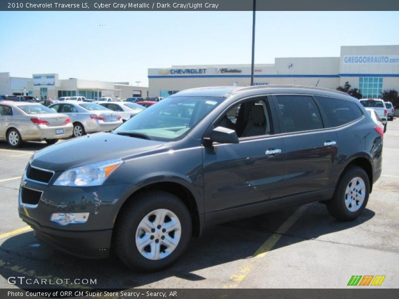 Cyber Gray Metallic / Dark Gray/Light Gray 2010 Chevrolet Traverse LS