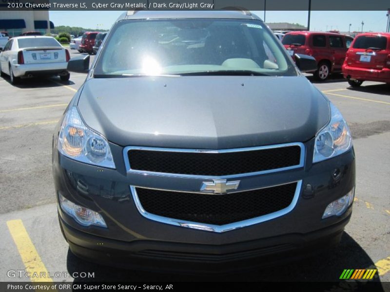 Cyber Gray Metallic / Dark Gray/Light Gray 2010 Chevrolet Traverse LS