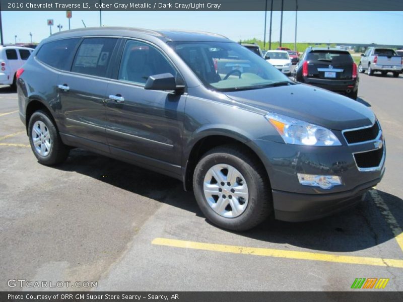 Cyber Gray Metallic / Dark Gray/Light Gray 2010 Chevrolet Traverse LS