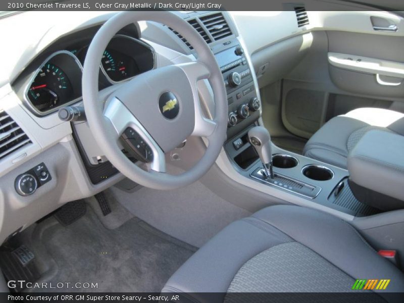Cyber Gray Metallic / Dark Gray/Light Gray 2010 Chevrolet Traverse LS