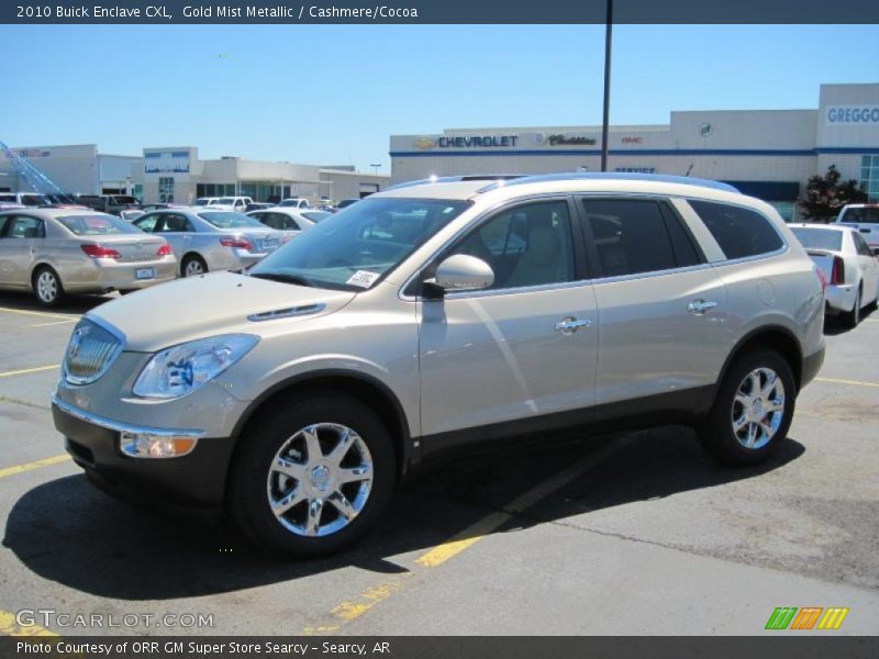 Gold Mist Metallic / Cashmere/Cocoa 2010 Buick Enclave CXL