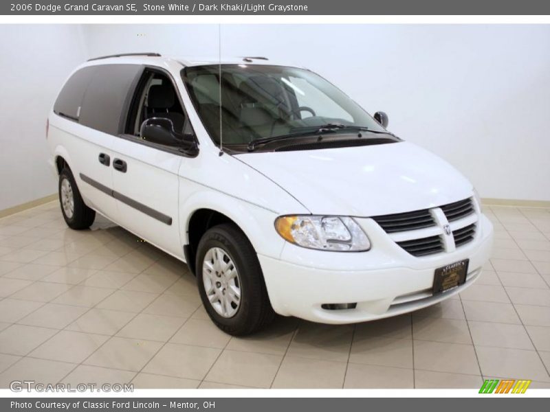 Stone White / Dark Khaki/Light Graystone 2006 Dodge Grand Caravan SE