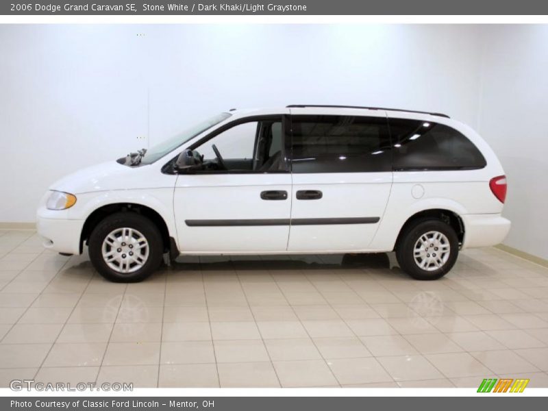 Stone White / Dark Khaki/Light Graystone 2006 Dodge Grand Caravan SE