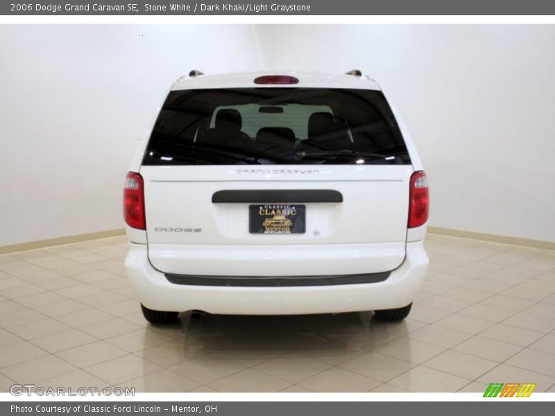 Stone White / Dark Khaki/Light Graystone 2006 Dodge Grand Caravan SE