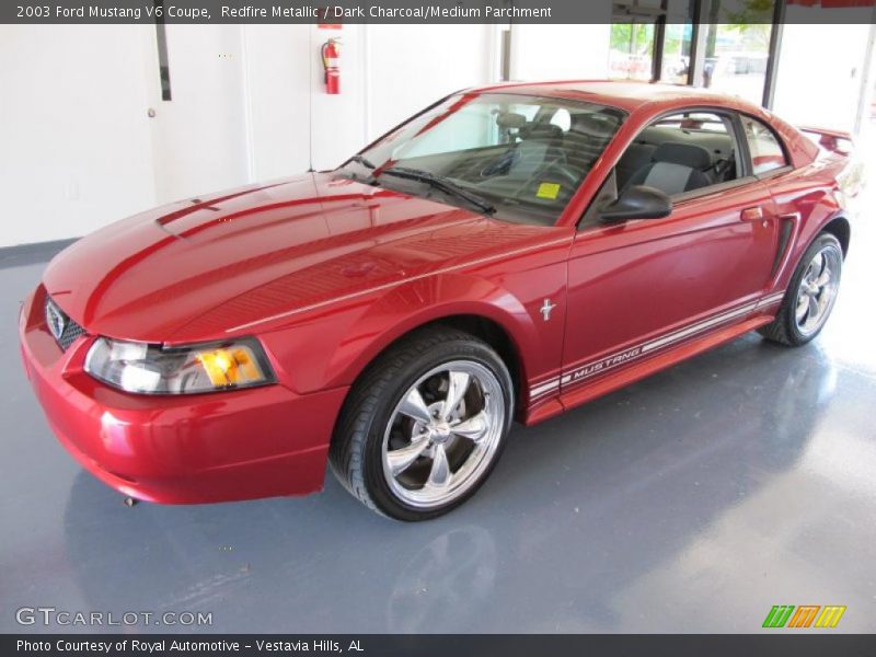 Redfire Metallic / Dark Charcoal/Medium Parchment 2003 Ford Mustang V6 Coupe