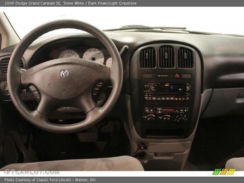 Stone White / Dark Khaki/Light Graystone 2006 Dodge Grand Caravan SE