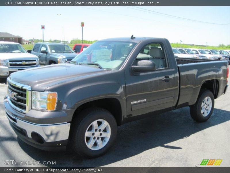 Storm Gray Metallic / Dark Titanium/Light Titanium 2010 GMC Sierra 1500 SLE Regular Cab