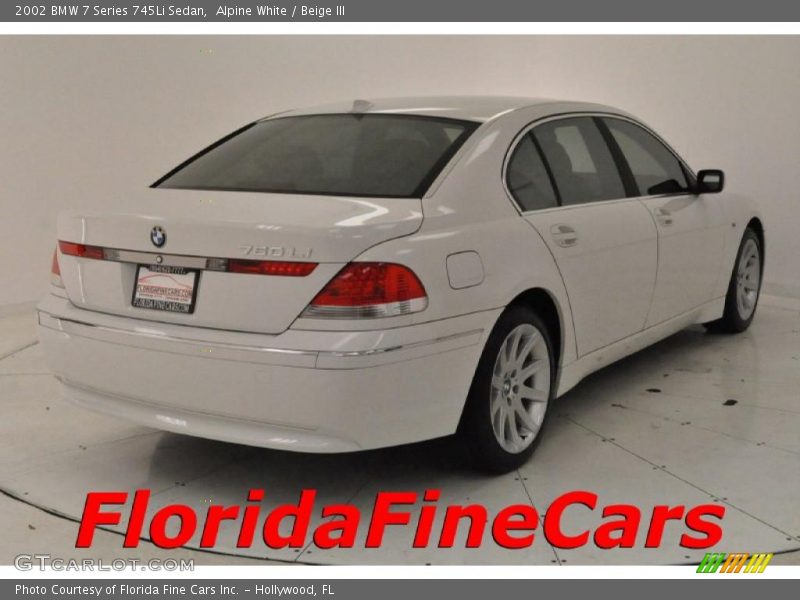 Alpine White / Beige III 2002 BMW 7 Series 745Li Sedan