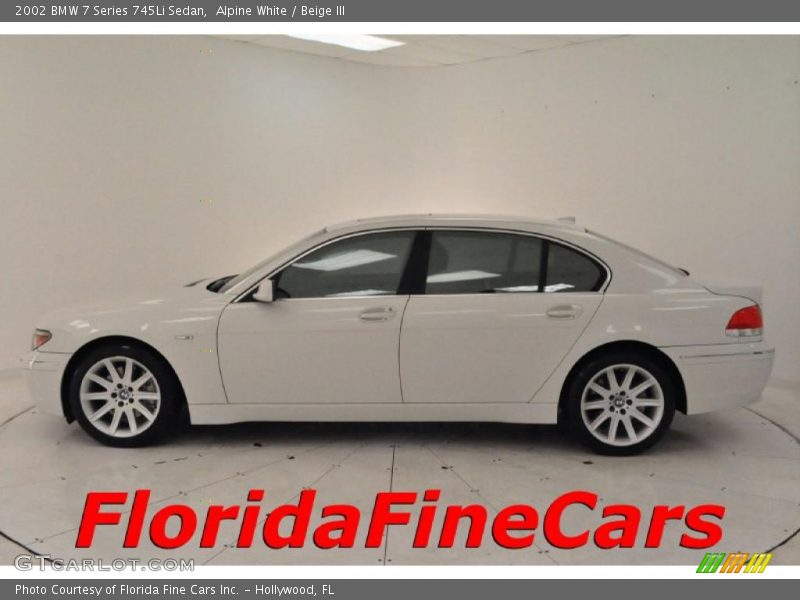 Alpine White / Beige III 2002 BMW 7 Series 745Li Sedan