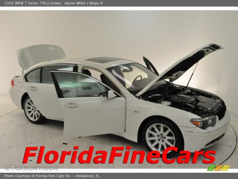 Alpine White / Beige III 2002 BMW 7 Series 745Li Sedan