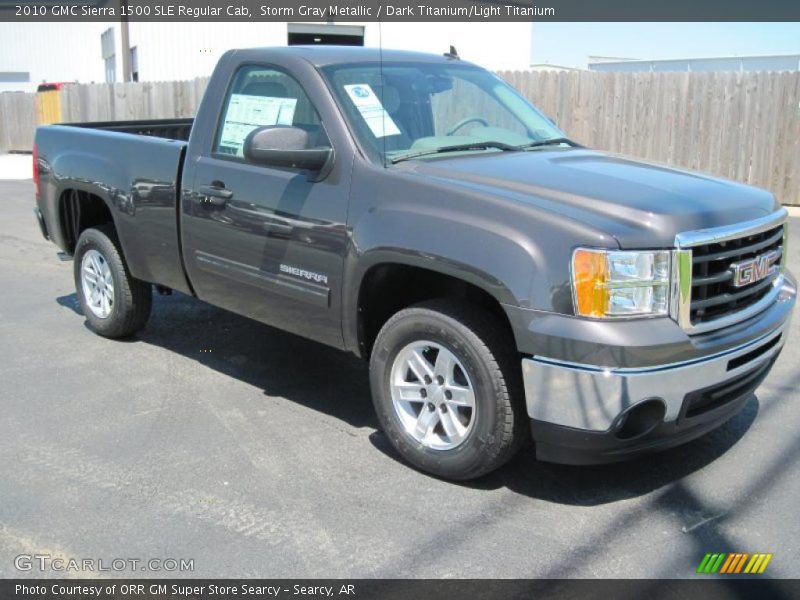 Storm Gray Metallic / Dark Titanium/Light Titanium 2010 GMC Sierra 1500 SLE Regular Cab