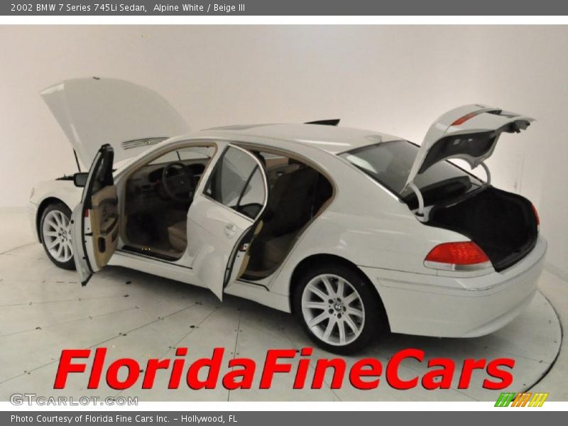 Alpine White / Beige III 2002 BMW 7 Series 745Li Sedan