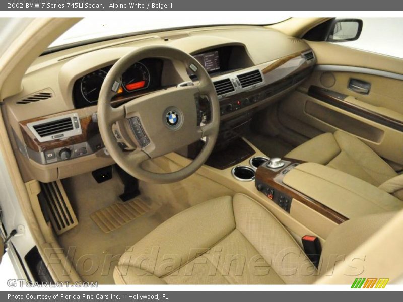 Alpine White / Beige III 2002 BMW 7 Series 745Li Sedan