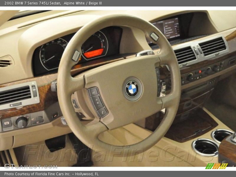 Alpine White / Beige III 2002 BMW 7 Series 745Li Sedan
