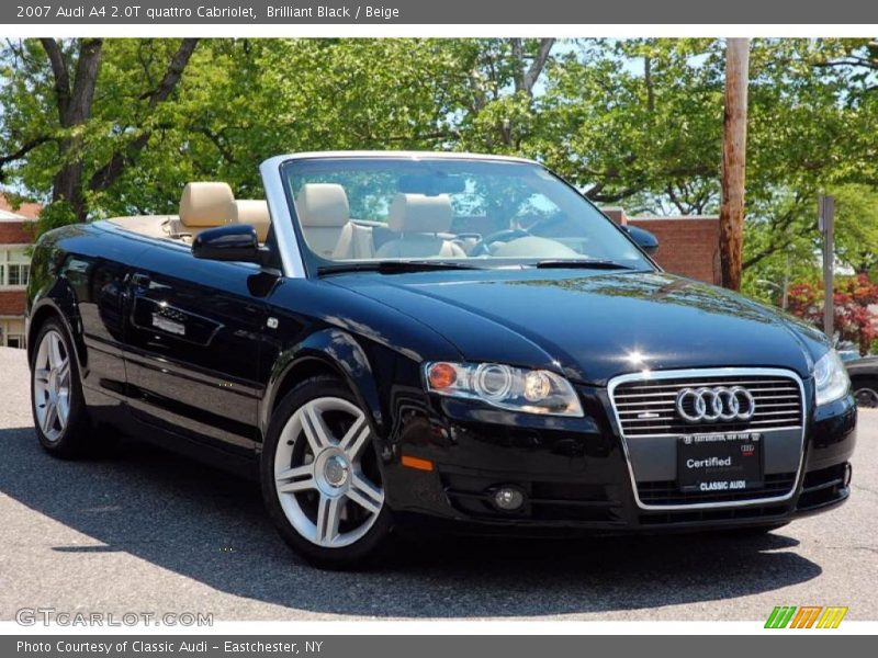 Brilliant Black / Beige 2007 Audi A4 2.0T quattro Cabriolet