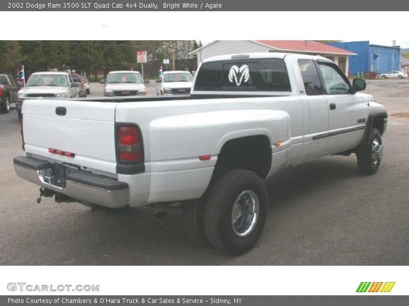 Bright White / Agate 2002 Dodge Ram 3500 SLT Quad Cab 4x4 Dually