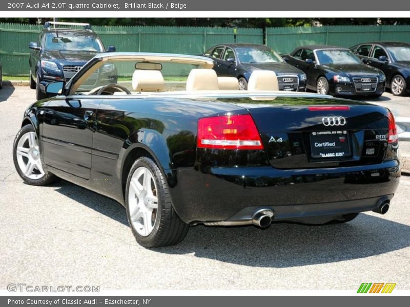 Brilliant Black / Beige 2007 Audi A4 2.0T quattro Cabriolet
