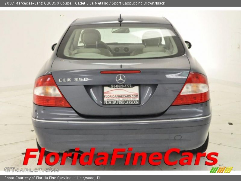 Cadet Blue Metallic / Sport Cappuccino Brown/Black 2007 Mercedes-Benz CLK 350 Coupe