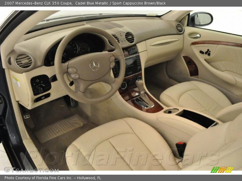 Cadet Blue Metallic / Sport Cappuccino Brown/Black 2007 Mercedes-Benz CLK 350 Coupe