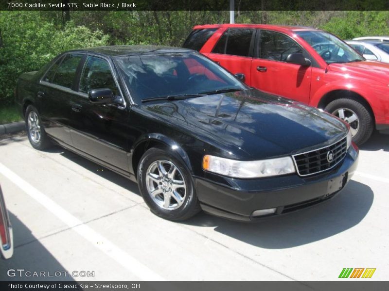 Sable Black / Black 2000 Cadillac Seville STS