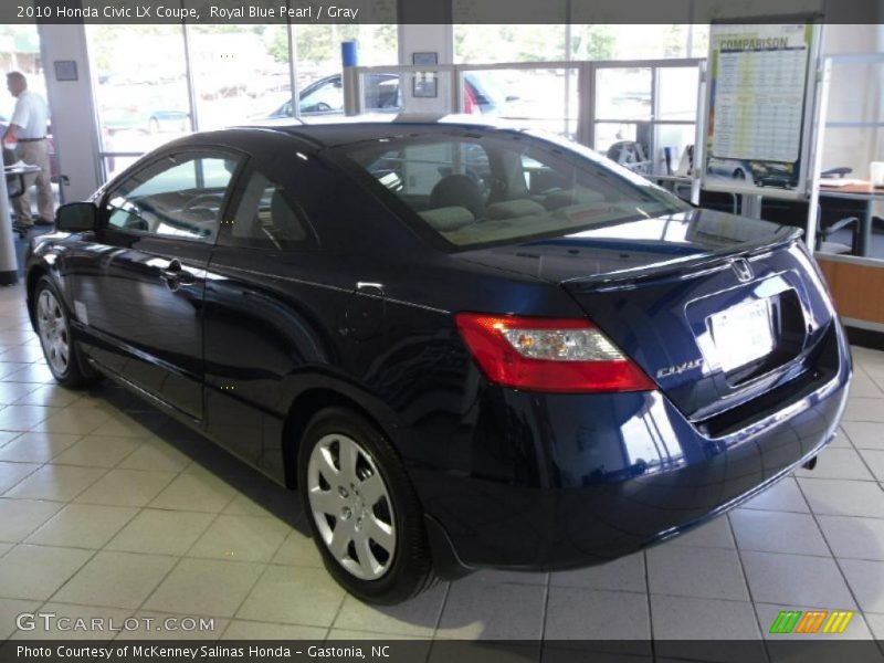 Royal Blue Pearl / Gray 2010 Honda Civic LX Coupe