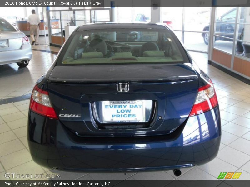 Royal Blue Pearl / Gray 2010 Honda Civic LX Coupe