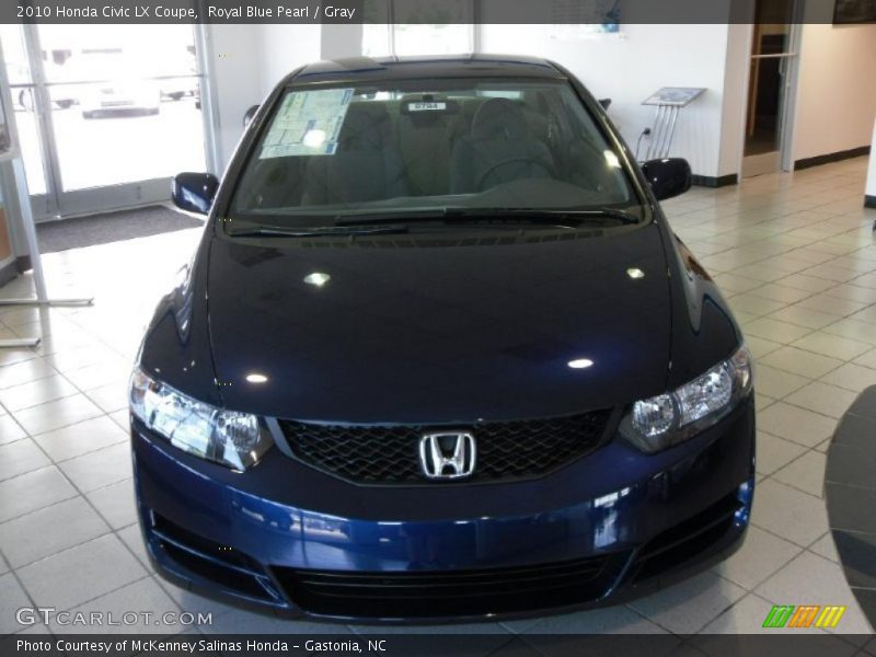 Royal Blue Pearl / Gray 2010 Honda Civic LX Coupe