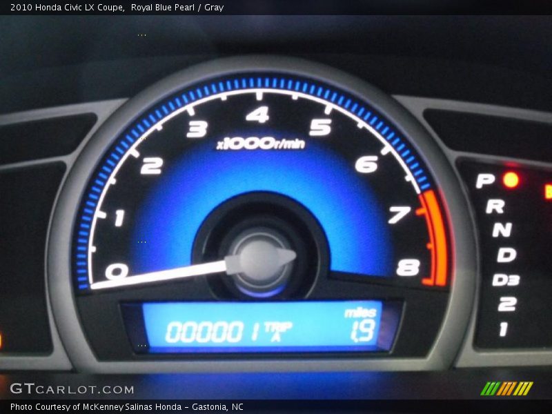 Royal Blue Pearl / Gray 2010 Honda Civic LX Coupe
