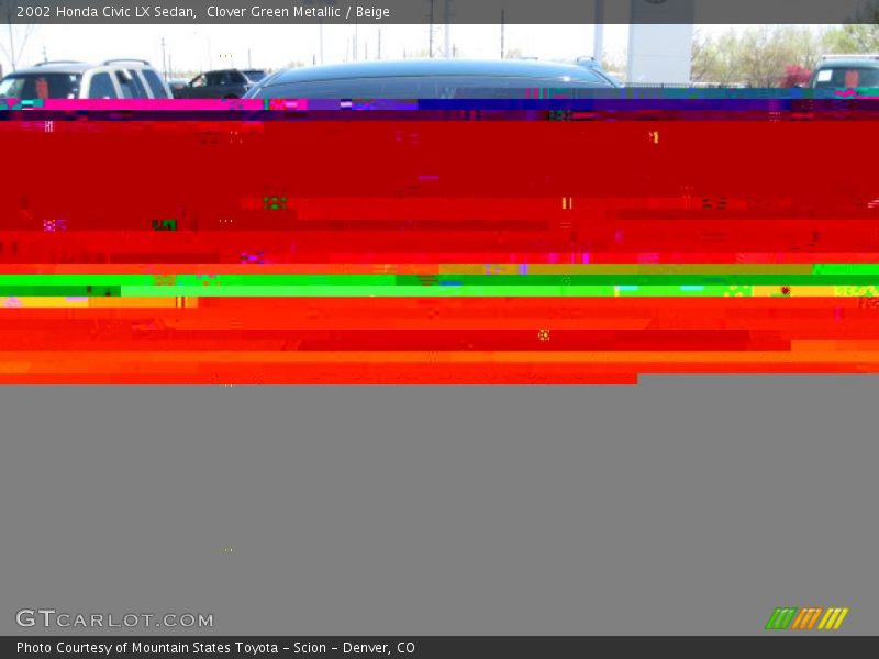 Clover Green Metallic / Beige 2002 Honda Civic LX Sedan