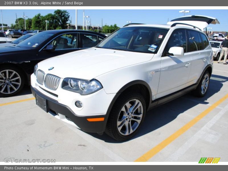 Alpine White / Sand Beige 2007 BMW X3 3.0si