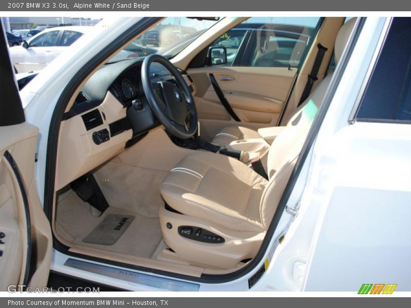 Alpine White / Sand Beige 2007 BMW X3 3.0si