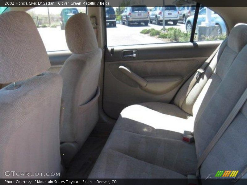 Clover Green Metallic / Beige 2002 Honda Civic LX Sedan
