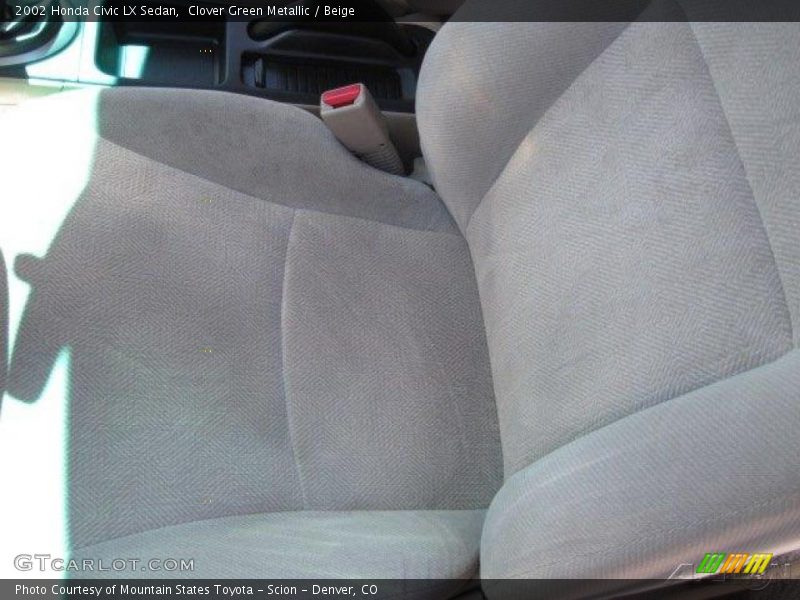 Clover Green Metallic / Beige 2002 Honda Civic LX Sedan