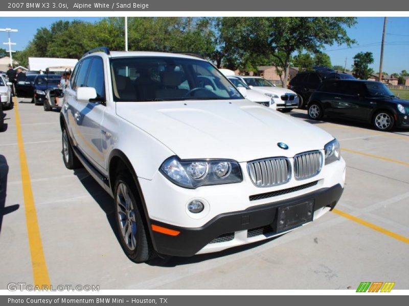 Alpine White / Sand Beige 2007 BMW X3 3.0si