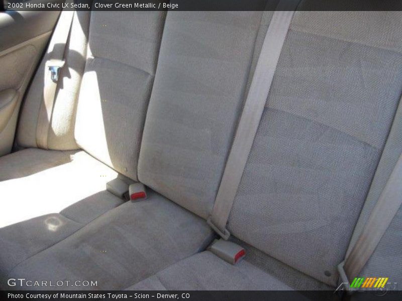 Clover Green Metallic / Beige 2002 Honda Civic LX Sedan