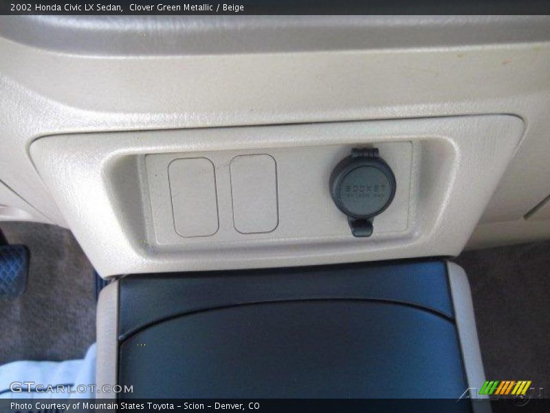 Clover Green Metallic / Beige 2002 Honda Civic LX Sedan